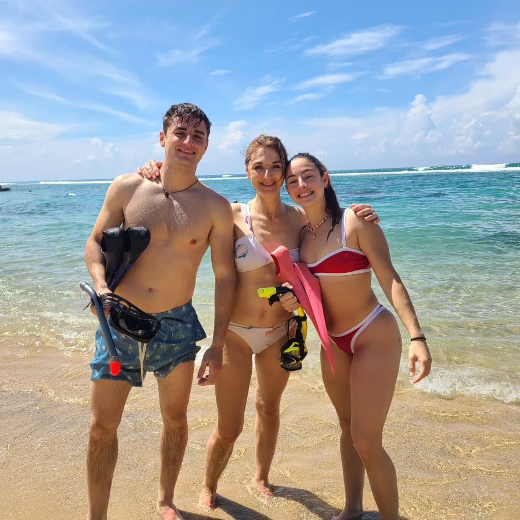Happy Family Vacation enjoying Family Turtle Snorkeling Trip